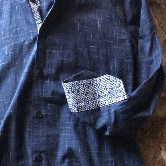 Flip cuff contrast Dress Shirt - Picture 3 of 4